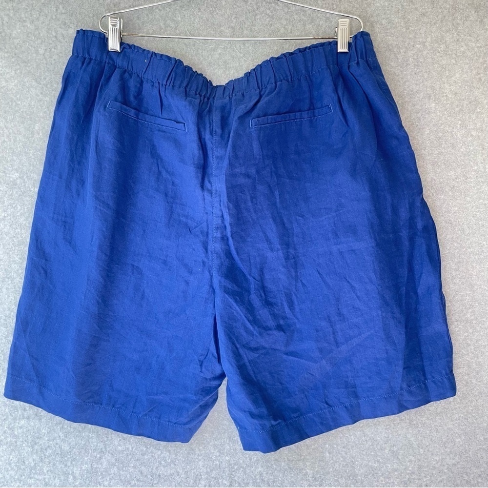 Chico's Royal Blue Linen Tie Waist Shorts XXL - Picture 3 of 13